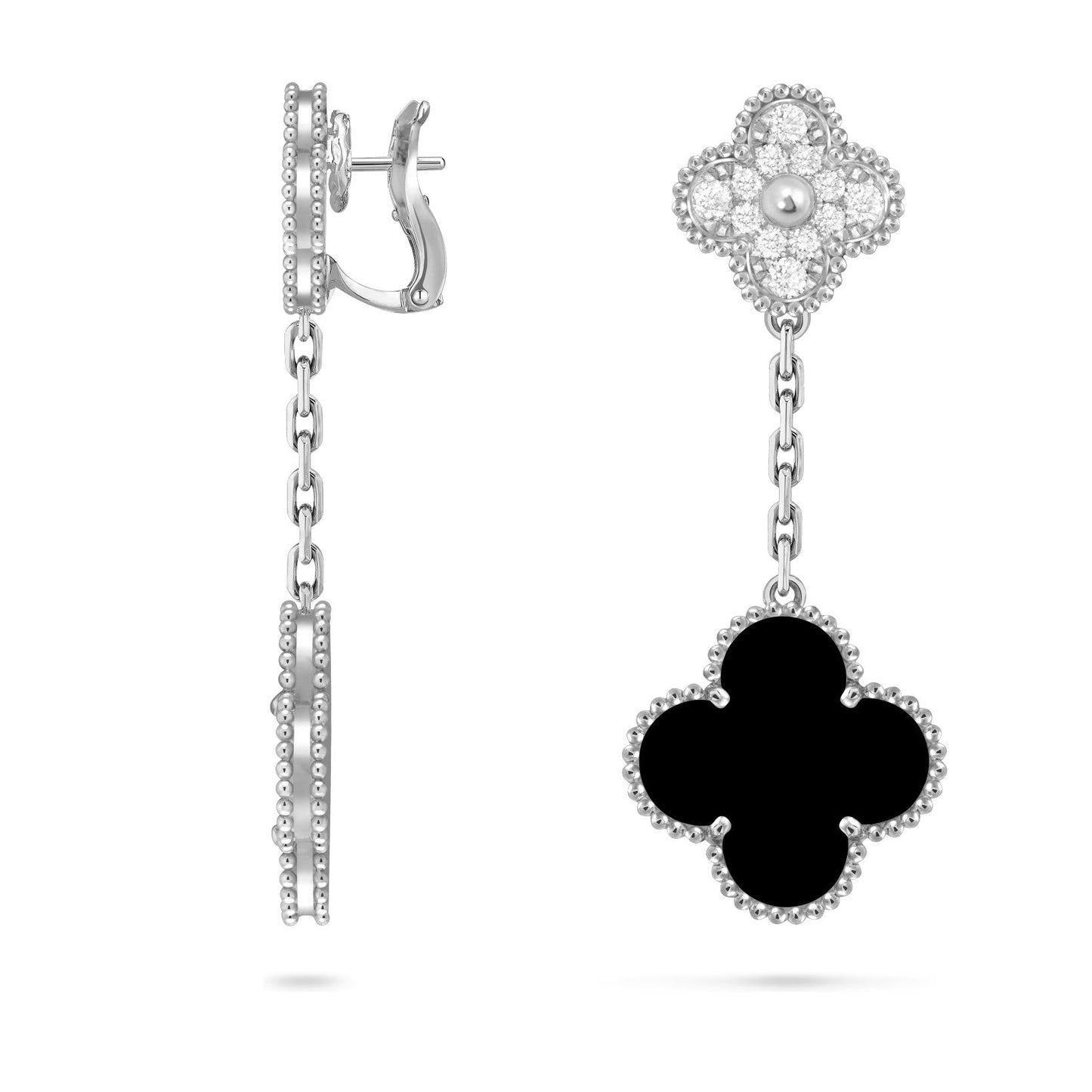[Riva Jewelry]KLEEBEN-DOPPELMOTIV STATEMENT-OHRRINGE - DOUBLE-CHARM KOLLEKTION