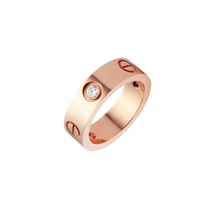 [Riva Jewelry]LOVE 5.5MM 3ダイヤモンド リング