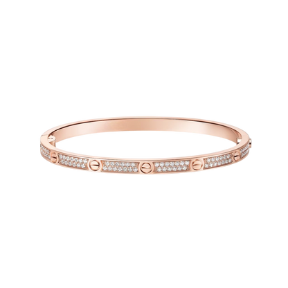 [Riva Jewelry]クラシック 3.65mm ラブ フルパヴェ バングル