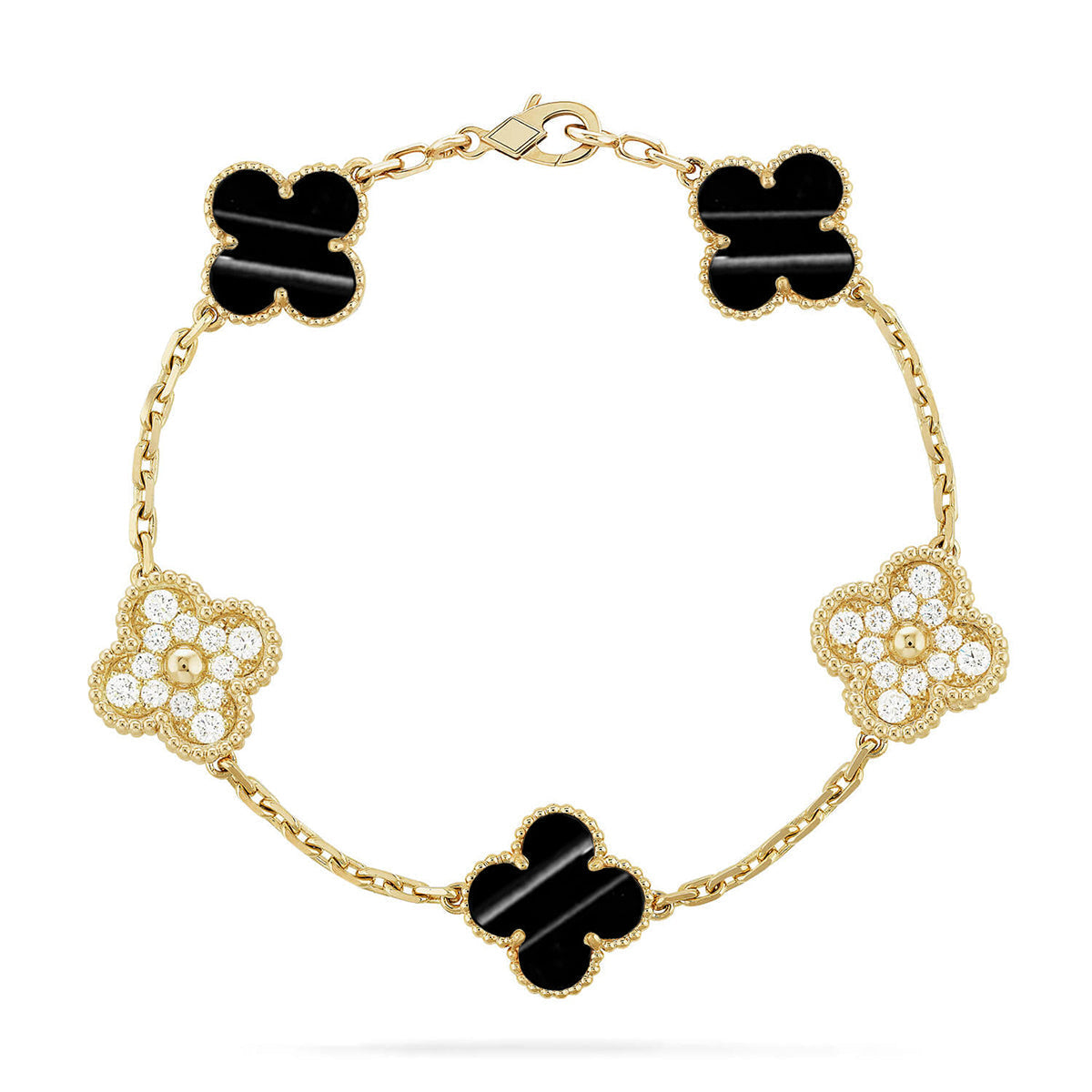 [Riva Jewelry ] CLOVER 5 MOTIF PULSAR STONE BRACELET COLLECTION