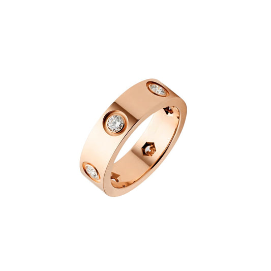 [Riva Jewelry]LOVE 5.5MM 6 DIAMANTEN RING