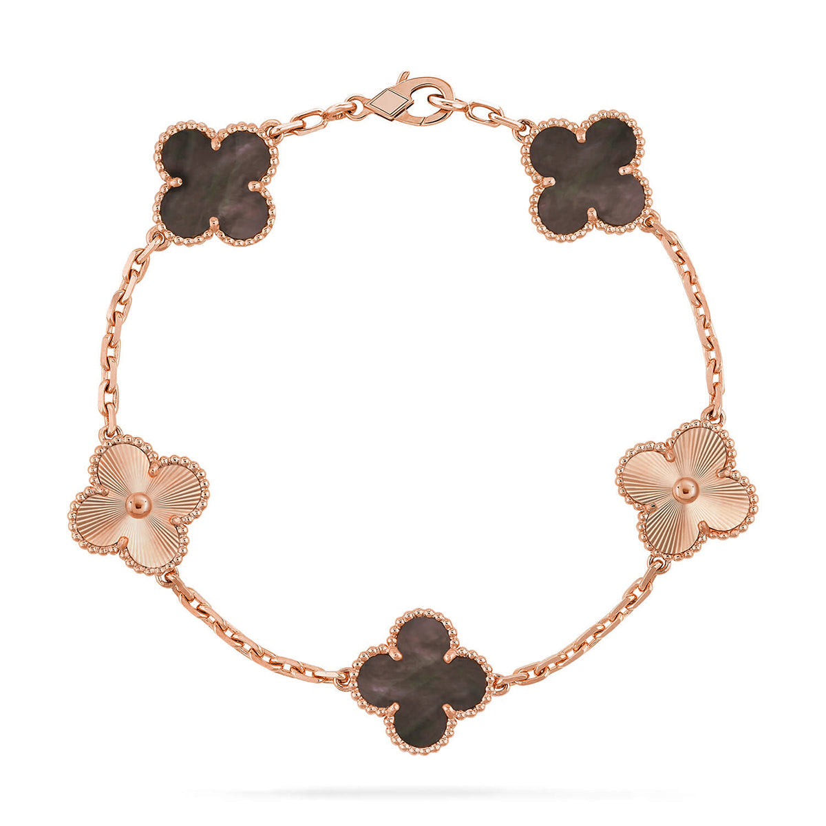 [Riva Jewelry ] CLOVER 5 MOTIF GRAY MOP BRACELET COLLECTION