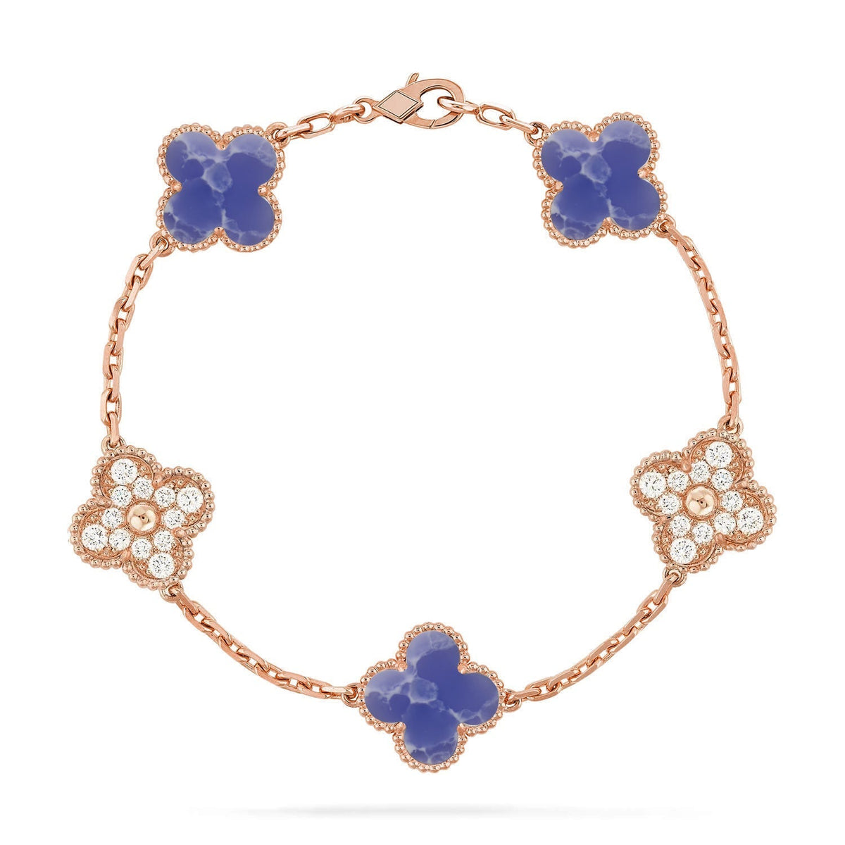 [Riva Jewelry ]CLOVER 5 MOTIF BLUE VEINS BRACELET COLLECTION