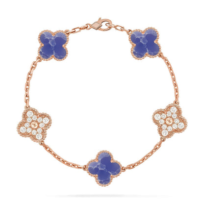 [Riva Jewelry ]CLOVER 5 MOTIF BLUE VEINS BRACELET COLLECTION