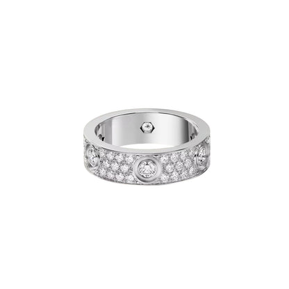 [Riva Jewelry]LOVE 5.5MM VOLL-PAVÉ 6-DIAMANTEN-RING