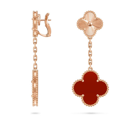 [Riva Jewelry]KLEEBEN-DOPPELMOTIV STATEMENT-OHRRINGE - DOUBLE-CHARM KOLLEKTION