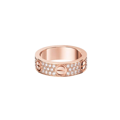 [Riva Jewelry]LOVE 5.5MM フルパヴェ ダイヤモンドリング