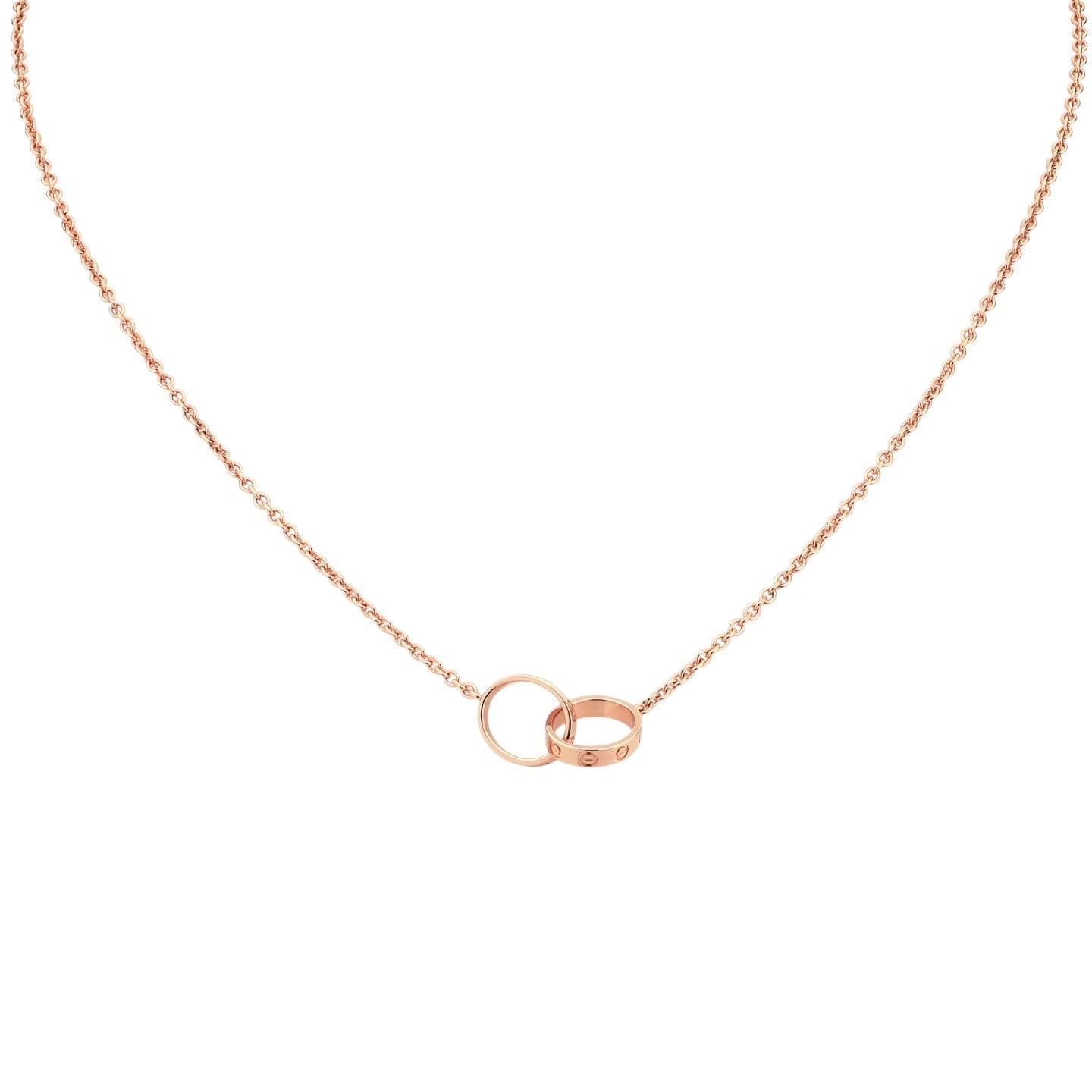 [Riva Jewelry]LIEBE DOPPELRING INEINANDERGREIFENDE HALSKETTE