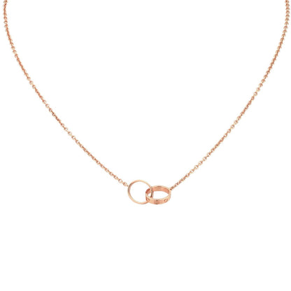 [Riva Jewelry]LIEBE DOPPELRING INEINANDERGREIFENDE HALSKETTE
