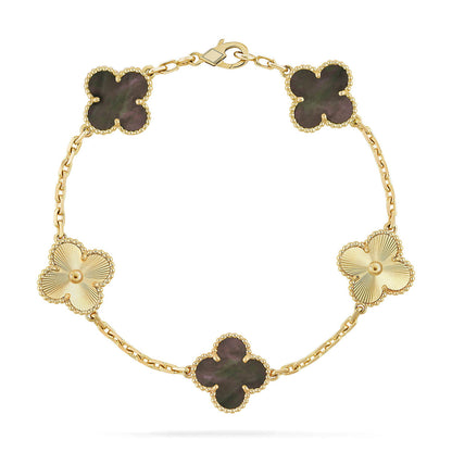 [Riva Jewelry ] CLOVER 5 MOTIF GRAY MOP BRACELET COLLECTION