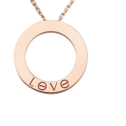 [Riva Jewelry]ラブ ラージ サークル ペンダントネックレス