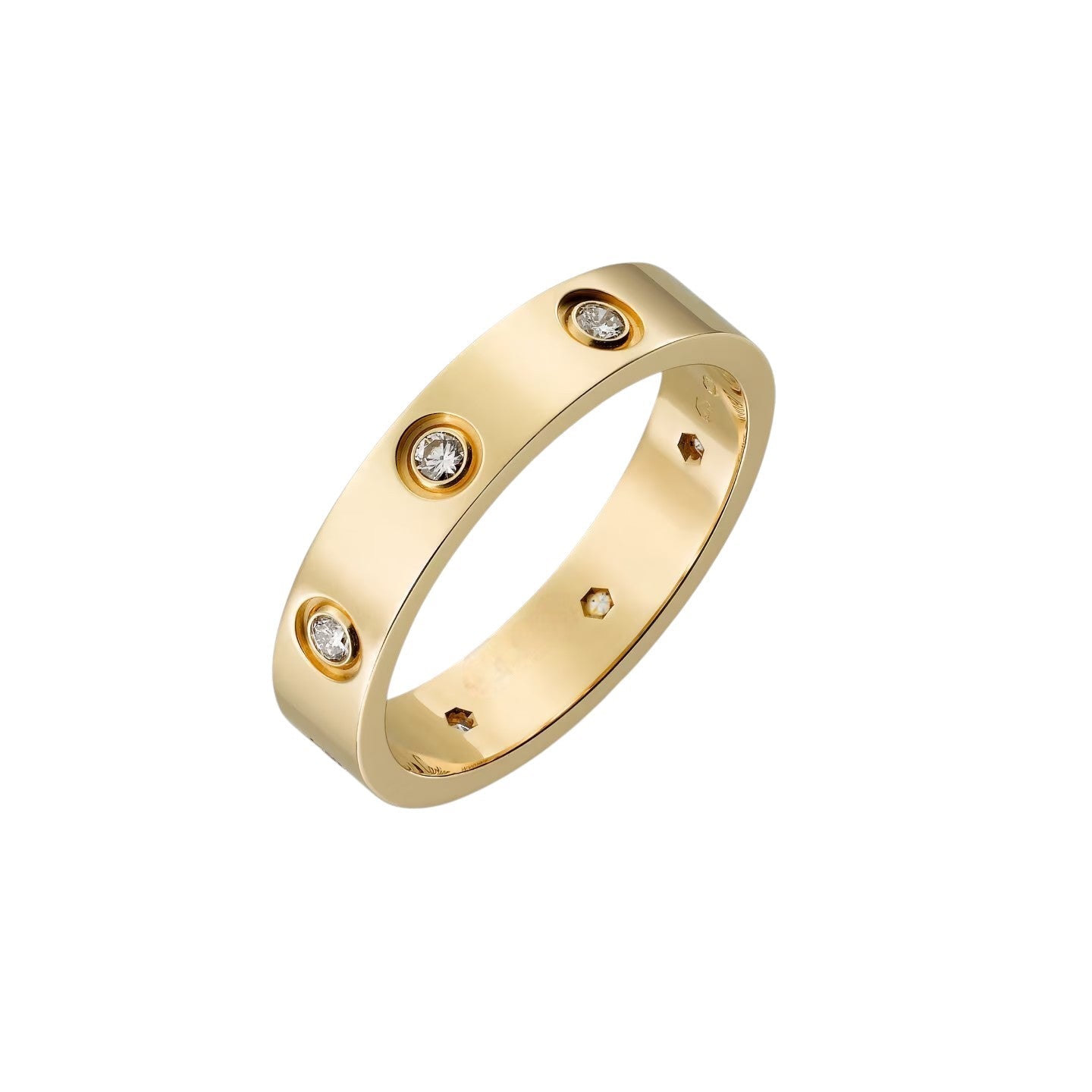 [Riva Jewelry]LOVE 4MM 8ダイヤ リング