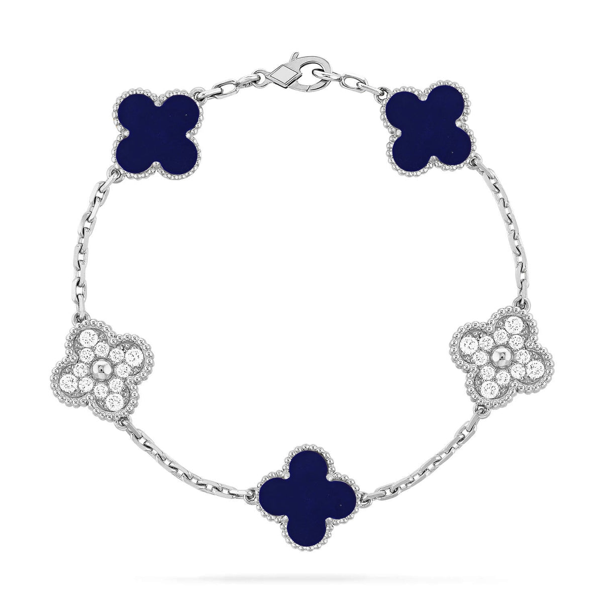 [Riva Jewelry ]CLOVER 5 MOTIF LAPIS LAZULI BRACELET COLLECTION
