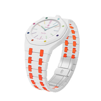 [Riva Jewelry]Royal Oak Pop Exklusiv Biokeramik Gehäuse & Biokeramik Band Mix Farbe