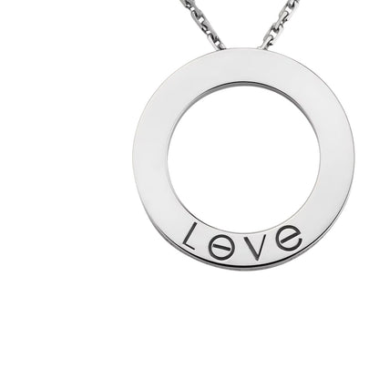 [Riva Jewelry]ラブ ラージ サークル ペンダントネックレス