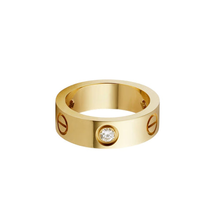 [Riva Jewelry]LOVE 5.5MM 3ダイヤモンド リング