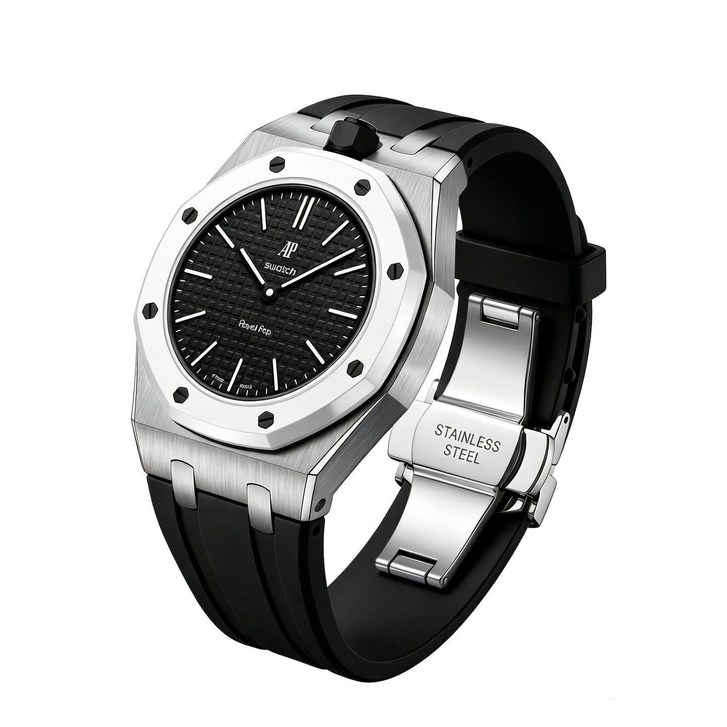 [Riva Jewelry]Royal Oak Pop Exclusive Stahlgehäuse & Silikonarmband mit Wiege