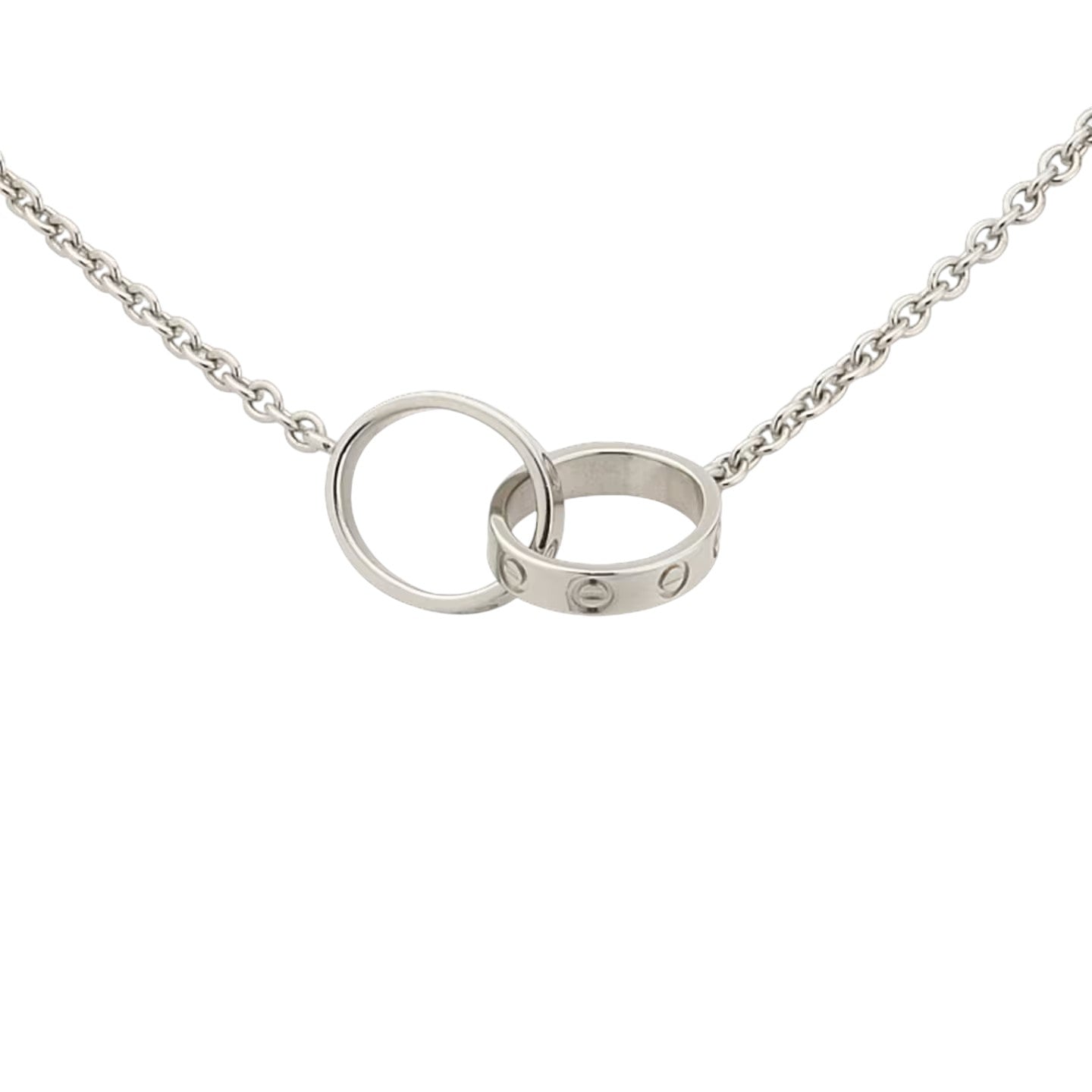 [Riva Jewelry]DOPPELRING-ANHÄNGERKETTE LIEBE