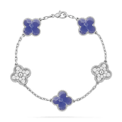 [Riva Jewelry ]CLOVER 5 MOTIF BLUE VEINS BRACELET COLLECTION