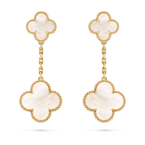 [Riva Jewelry]KLEEBEN-DOPPELMOTIV STATEMENT-OHRRINGE - DOUBLE-CHARM KOLLEKTION