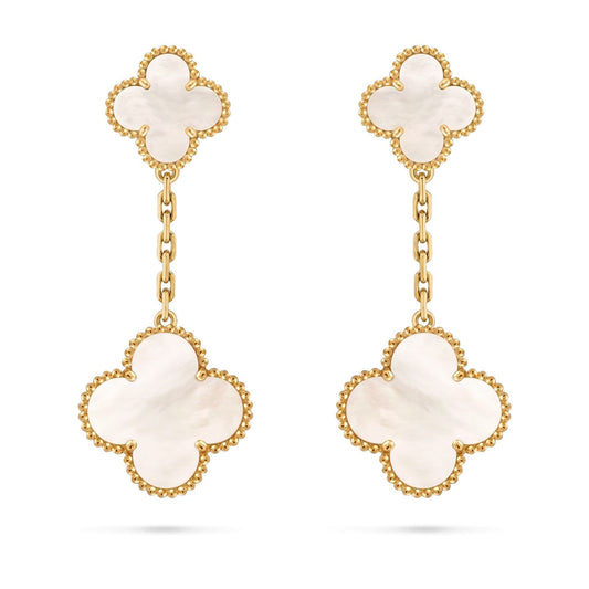 [Riva Jewelry]KLEEBEN-DOPPELMOTIV STATEMENT-OHRRINGE - DOUBLE-CHARM KOLLEKTION