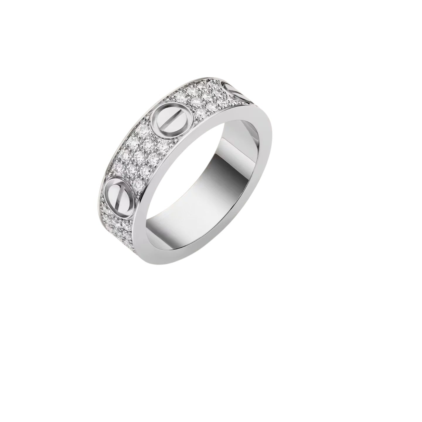 [Riva Jewelry]LOVE 5.5MM フルパヴェ ダイヤモンドリング