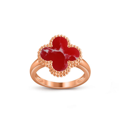 [Riva Jewelry]Glücks-Klee Vintage Roségoldring-Kollektion