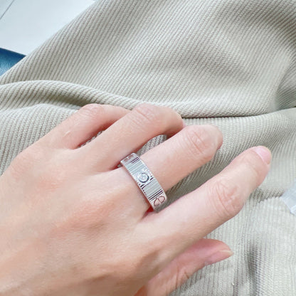 [Riva Jewelry]LOVE 6.5MM UNLIMITED 3 DIAMONDS RING
