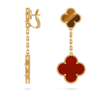 [Riva Jewelry]KLEEBEN-DOPPELMOTIV STATEMENT-OHRRINGE - DOUBLE-CHARM KOLLEKTION