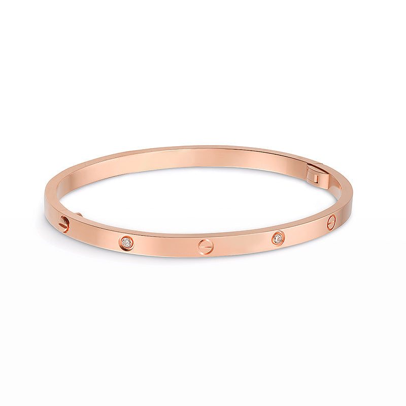 [Riva Jewelry]ラブ 3.65MM スモールモデル バングル - 6ダイヤモンド