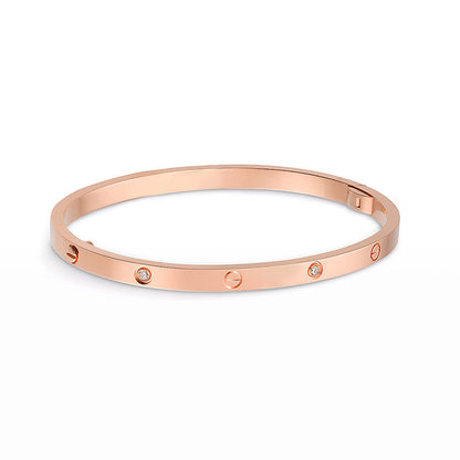 [Riva Jewelry]ラブ 3.65MM スモールモデル バングル - 6ダイヤモンド