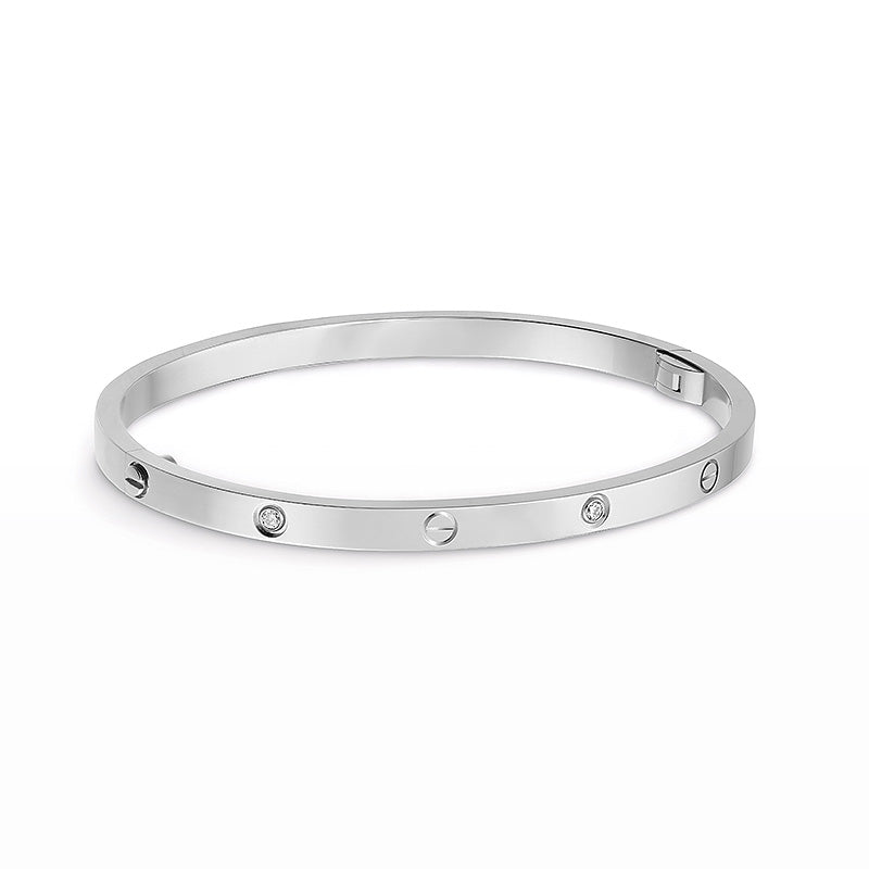[Riva Jewelry]ラブ 3.65MM スモールモデル バングル - 6ダイヤモンド