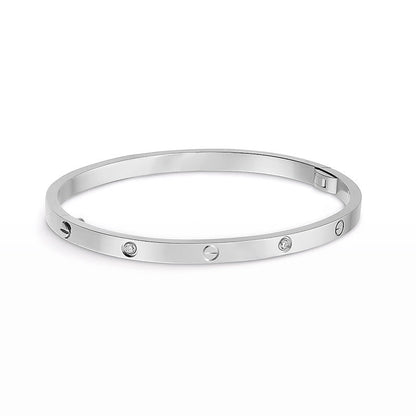[Riva Jewelry]ラブ 3.65MM スモールモデル バングル - 6ダイヤモンド