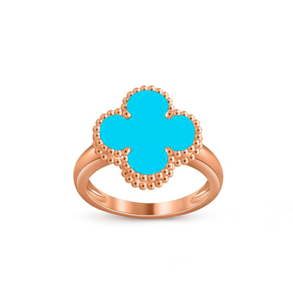 [Riva Jewelry]Glücks-Klee Vintage Roségoldring-Kollektion