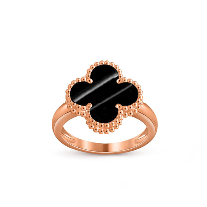 [Riva Jewelry]Glücks-Klee Vintage Roségoldring-Kollektion