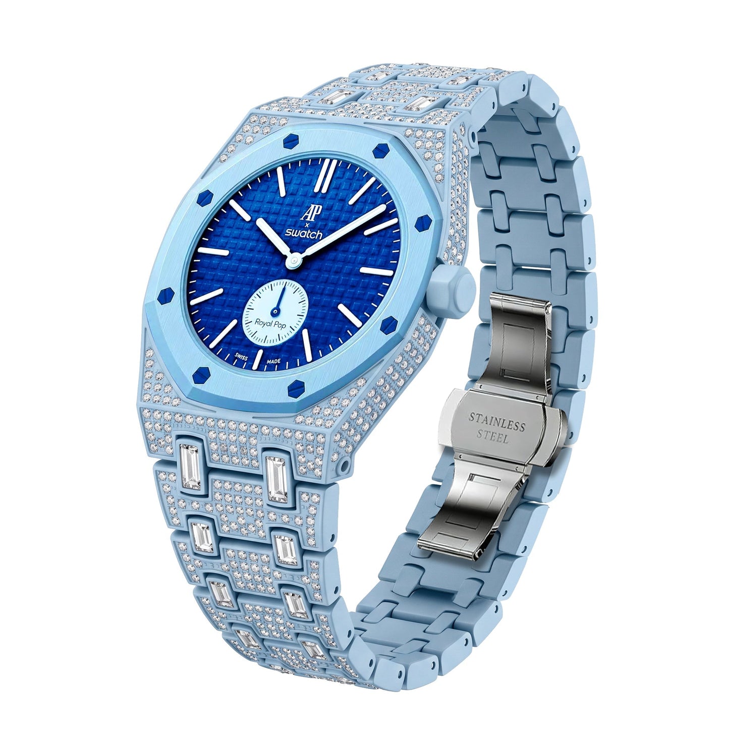[Riva Jewelry]Royal Oak Pop Exklusiv Bioceramic Gehäuse & Bioceramic Armband Full Diamond