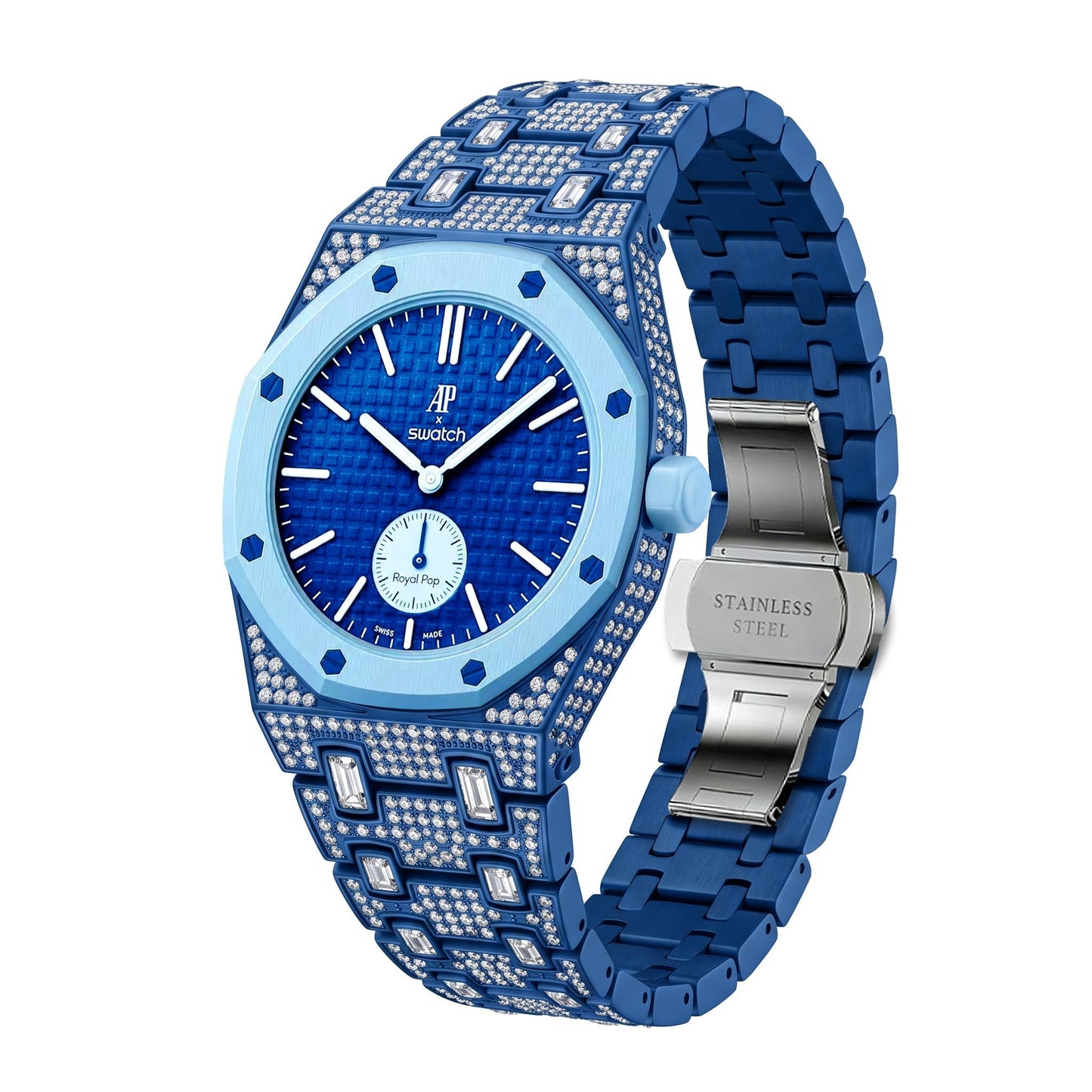 [Riva Jewelry]Royal Oak Pop Exklusiv Bioceramic Gehäuse & Bioceramic Armband Full Diamond