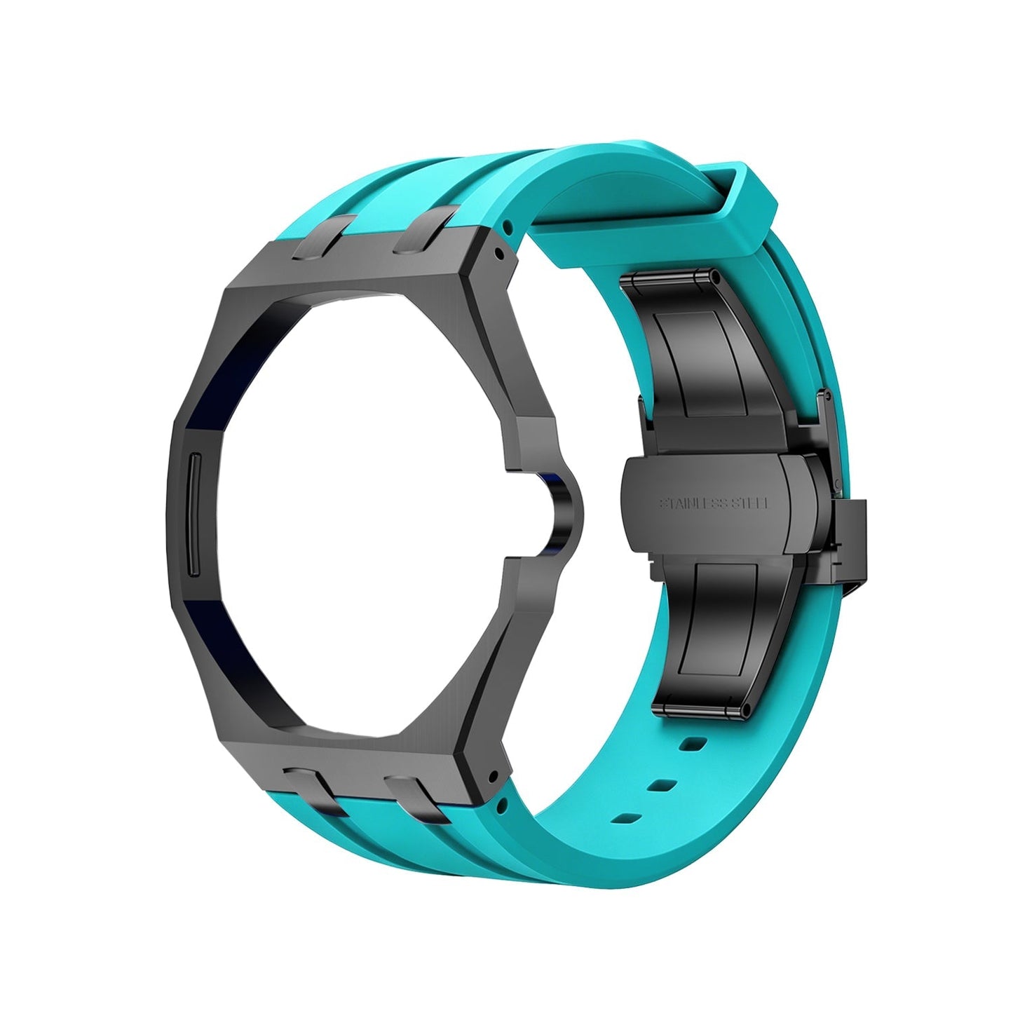 [Riva Schmuck]OAK POP SCHWARZES STAHLGEHÄUSE & SILIKONARMBAND
