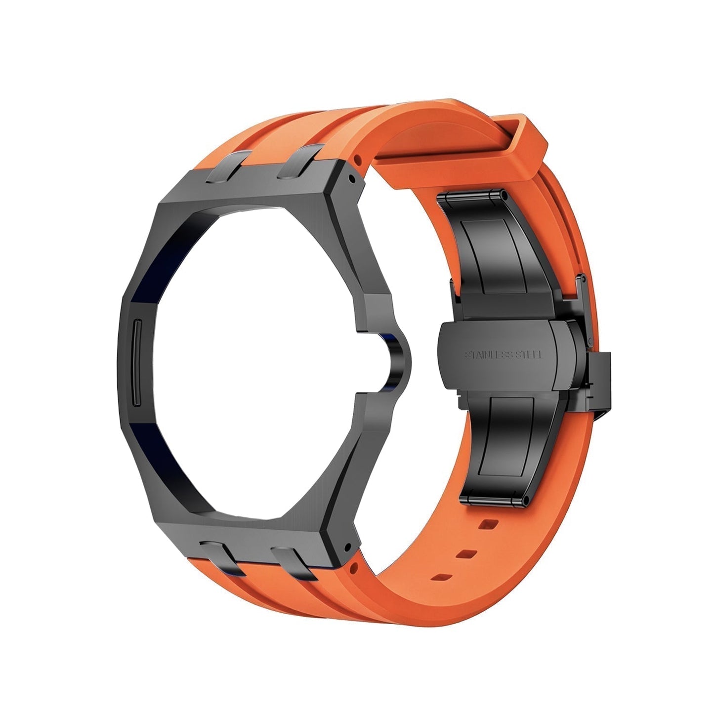 [Riva Schmuck]OAK POP SCHWARZES STAHLGEHÄUSE & SILIKONARMBAND