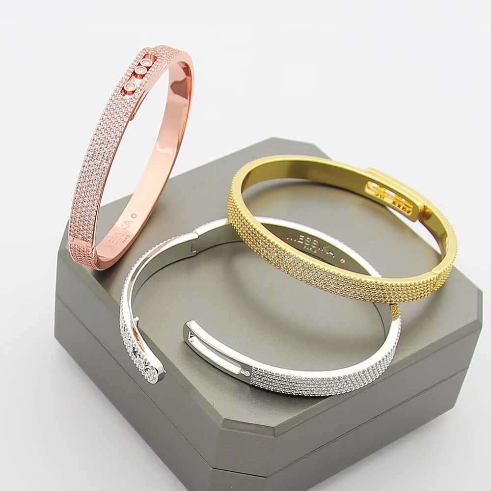 [Riva Jewelry]Move Noa Full Pavé Diamond Bangle Bracelet