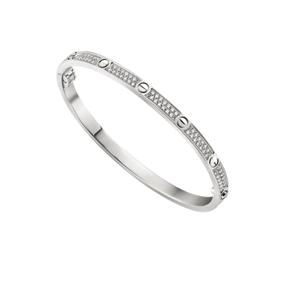 [Riva Jewelry]クラシック 3.65mm ラブ フルパヴェ バングル