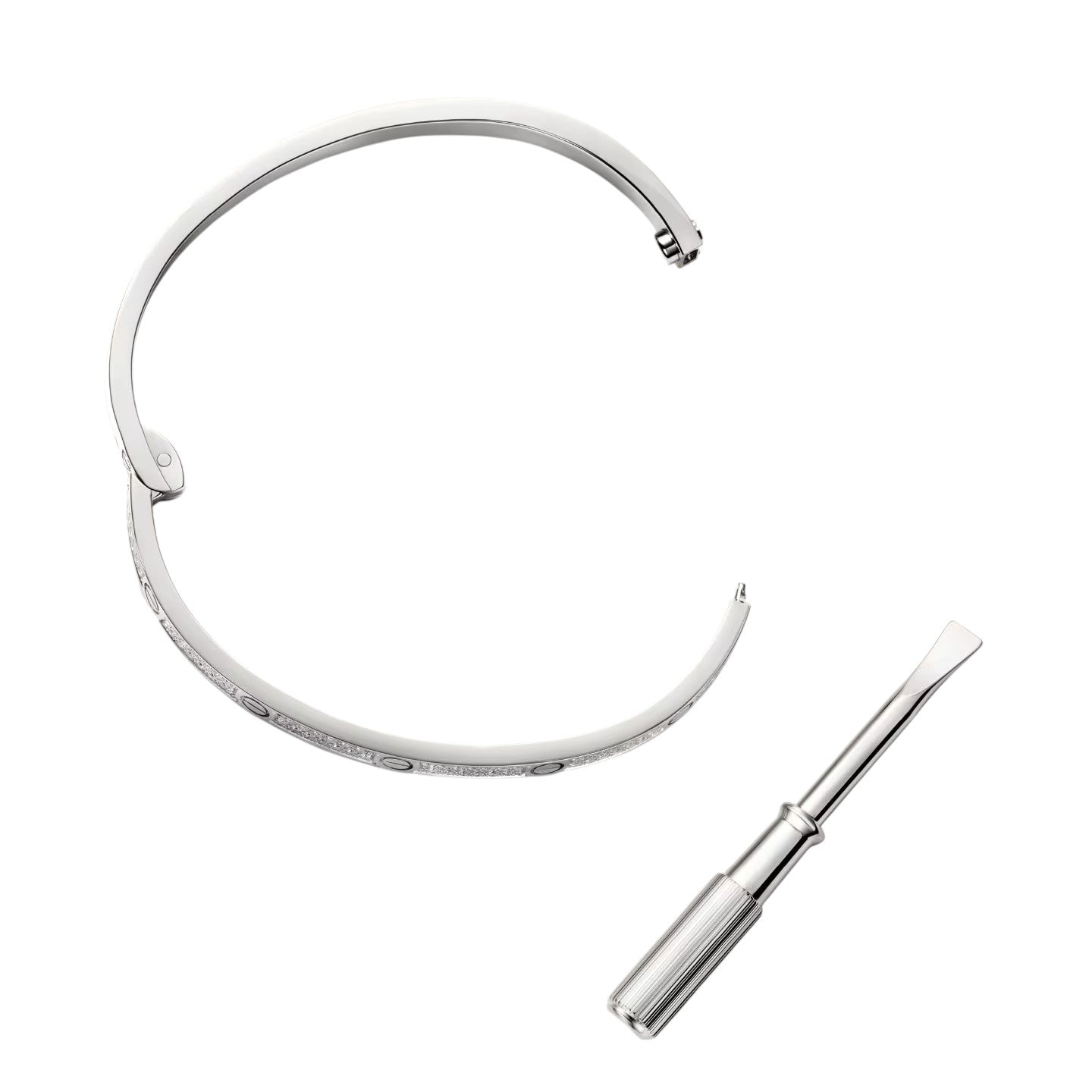 [Riva Jewelry]クラシック 3.65mm ラブ フルパヴェ バングル