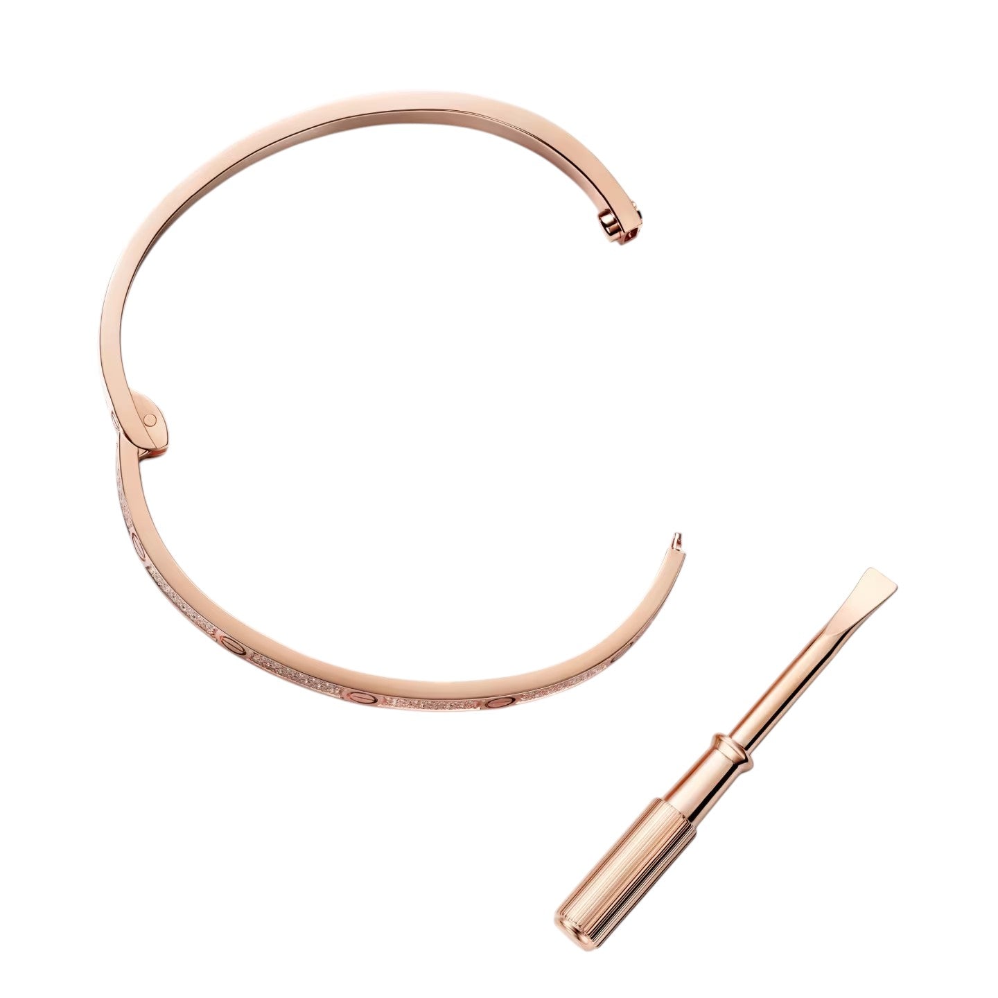 [Riva Jewelry]クラシック 3.65mm ラブ フルパヴェ バングル