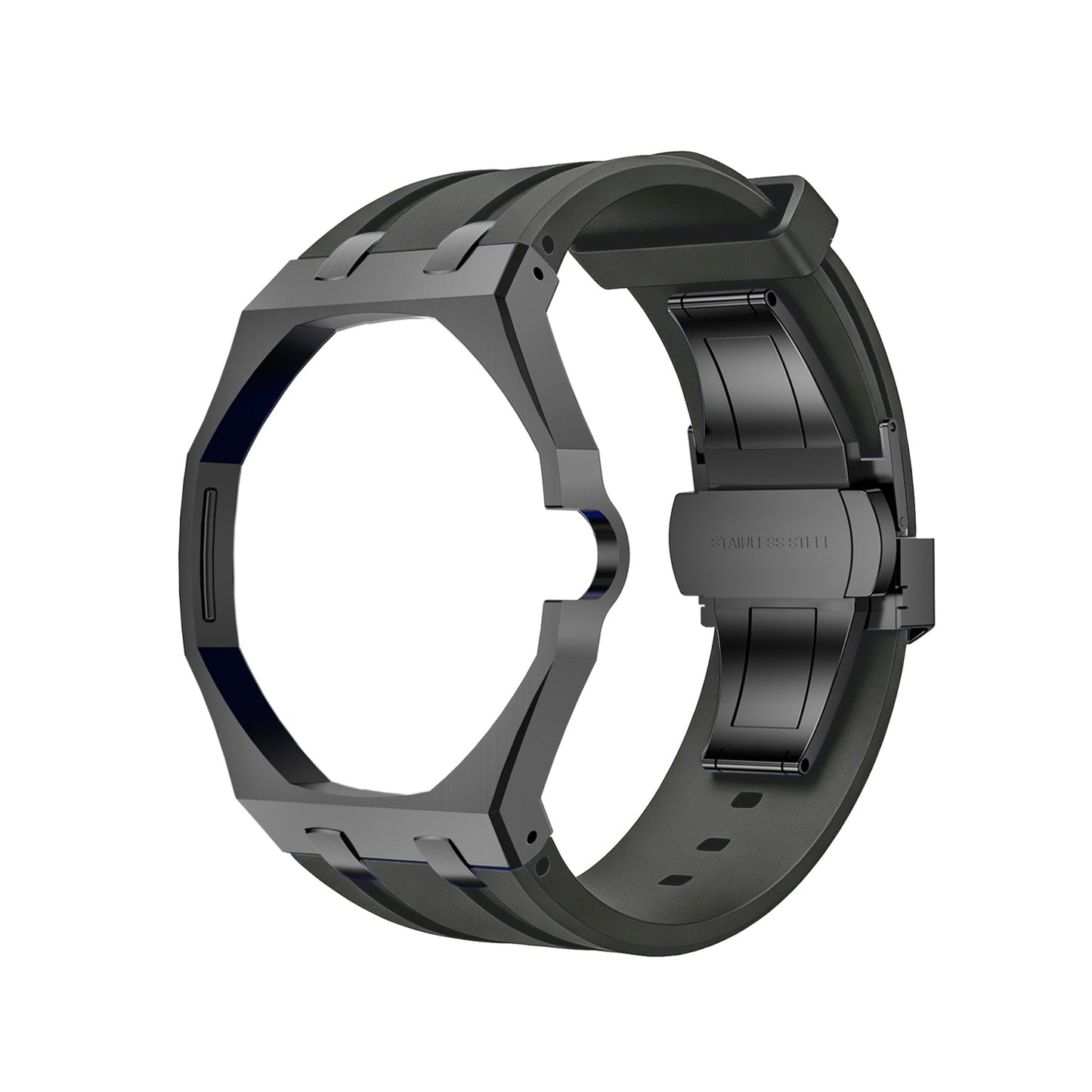 [Riva Schmuck]OAK POP SCHWARZES STAHLGEHÄUSE & SILIKONARMBAND