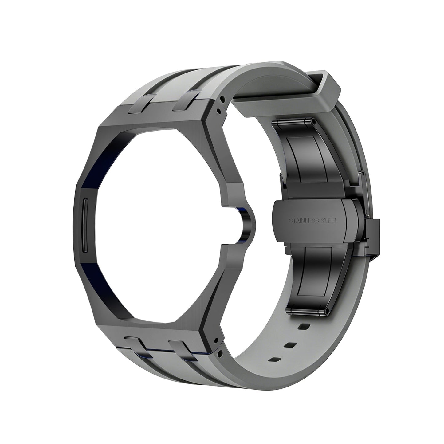 [Riva Schmuck]OAK POP SCHWARZES STAHLGEHÄUSE & SILIKONARMBAND