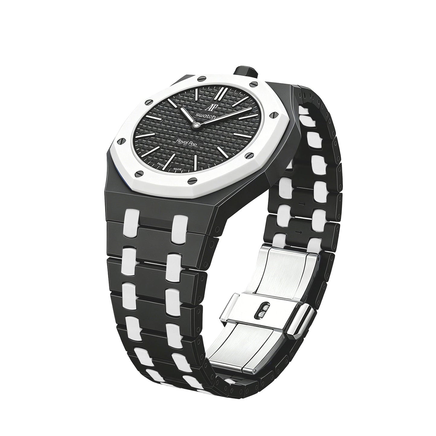 [Riva Jewelry]Royal Oak Pop Exklusiv Biokeramik Gehäuse & Biokeramik Band Mix Farbe