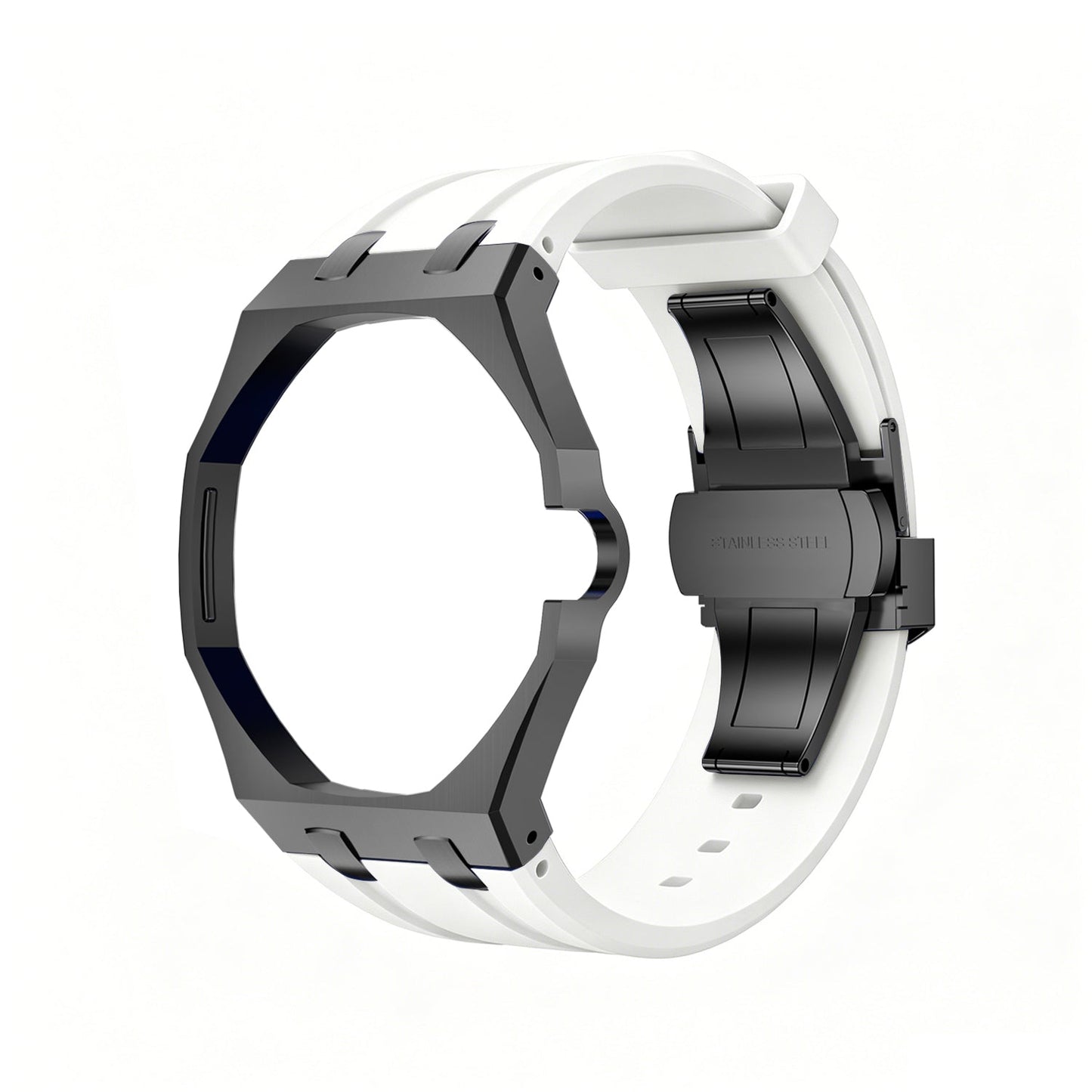 [Riva Schmuck]OAK POP SCHWARZES STAHLGEHÄUSE & SILIKONARMBAND