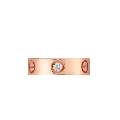 [Riva Jewelry]LOVE 5.5MM 3ダイヤモンド リング