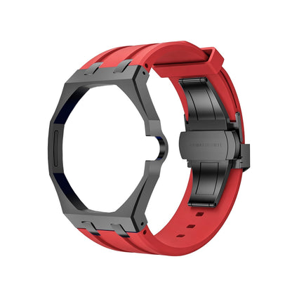 [Riva Schmuck]OAK POP SCHWARZES STAHLGEHÄUSE & SILIKONARMBAND