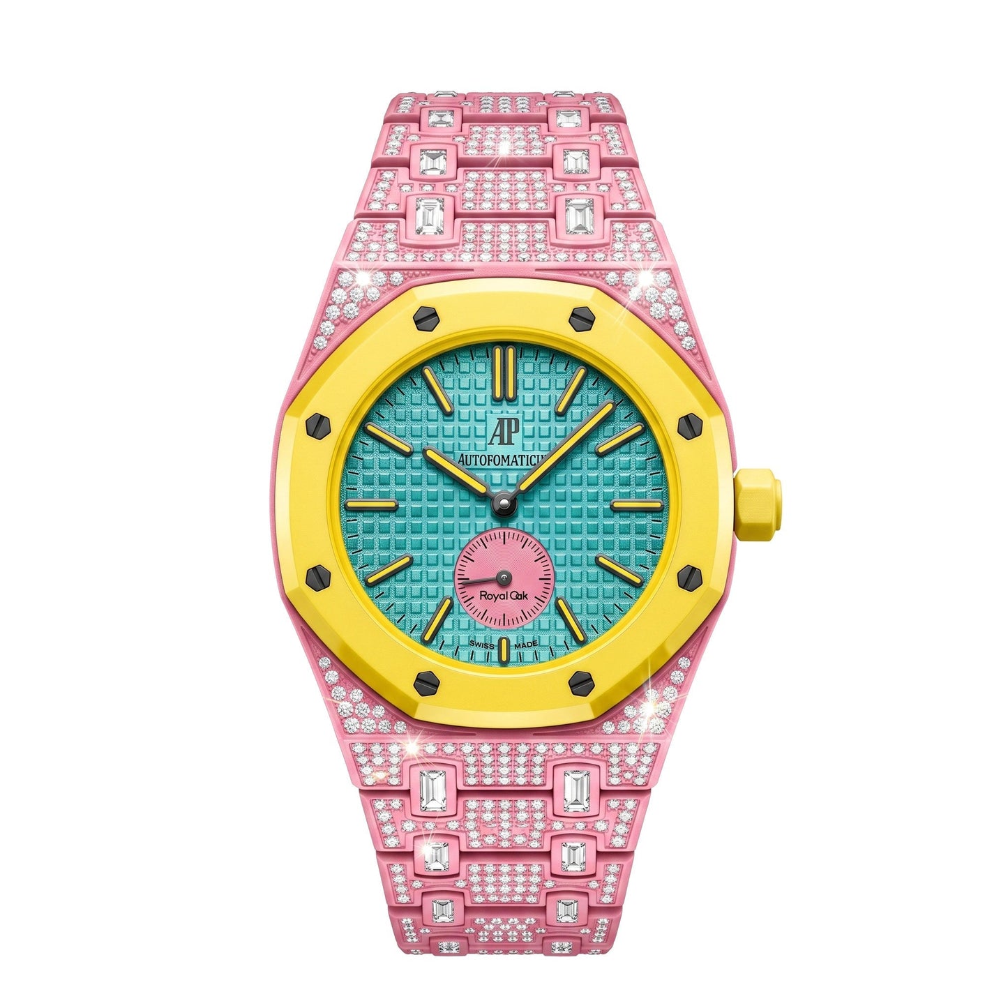[Riva Jewelry]Royal Oak Pop Exklusiv Bioceramic Gehäuse & Bioceramic Armband Full Diamond